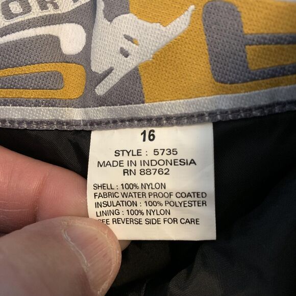 Sport Essentials Snow Pants Youth 16 Black Insulated Bib Winter Ski Snowboard - Picture 3 of 10